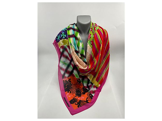 Dsquared2 Écharpe Dsquared - design de patchwork abstrait Multicolore - vue 6
