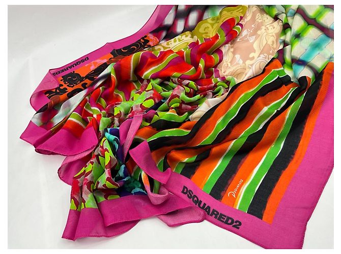 Dsquared2 Écharpe Dsquared - design de patchwork abstrait Multicolore - vue 7