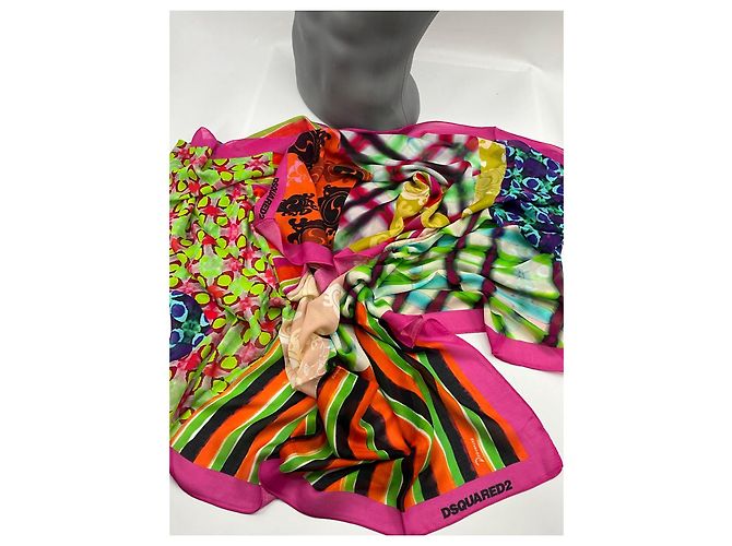 Dsquared2 Écharpe Dsquared - design de patchwork abstrait Multicolore - vue 9