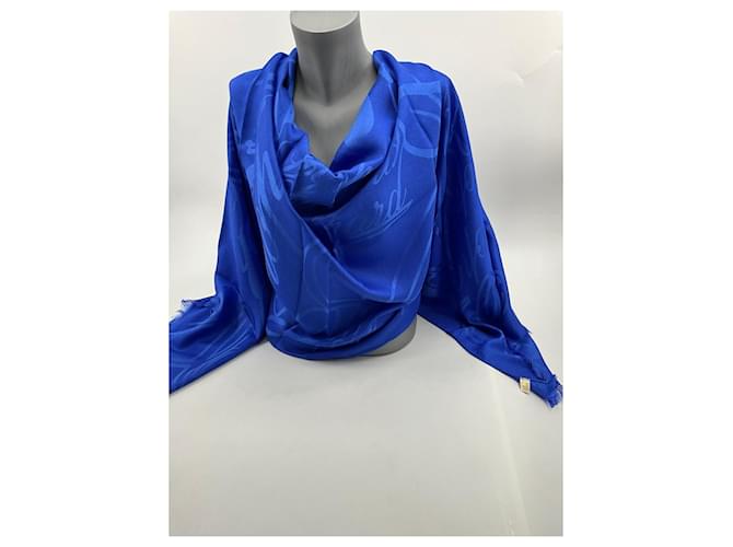 Sciarpa di lusso Chopard – mix di seta e cashmere – blu reale Multicolore - vista 4