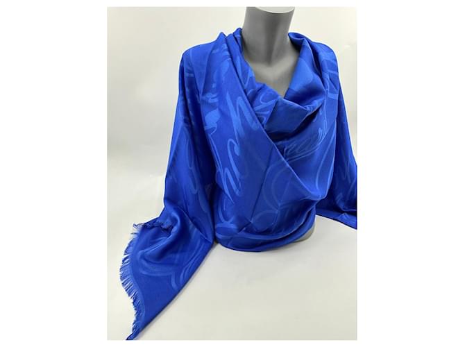 Sciarpa di lusso Chopard – mix di seta e cashmere – blu reale Multicolore - vista 8