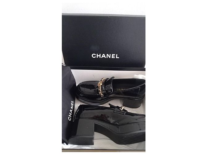 Mocassini con Zeppa Chanel Nero - vista 3