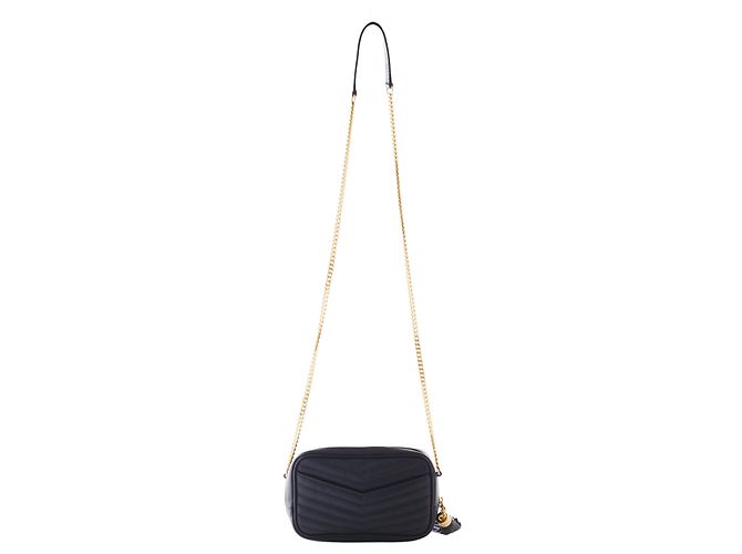 Yves Saint Laurent Borsa a tracolla Mini Lou in pelle matelassé nera di Saint Laurent Nero - vista 4