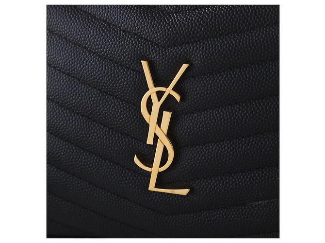 Yves Saint Laurent Borsa a tracolla Mini Lou in pelle matelassé nera di Saint Laurent Nero - vista 6