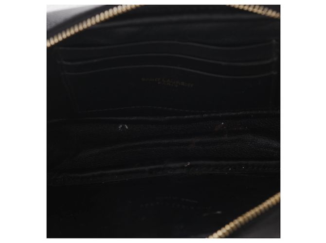 Yves Saint Laurent Borsa a tracolla Mini Lou in pelle matelassé nera di Saint Laurent Nero - vista 8