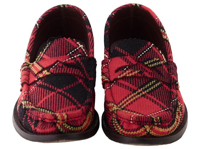 Mocassini a quadri rossi Vivienne Westwood Rosso - vista 2