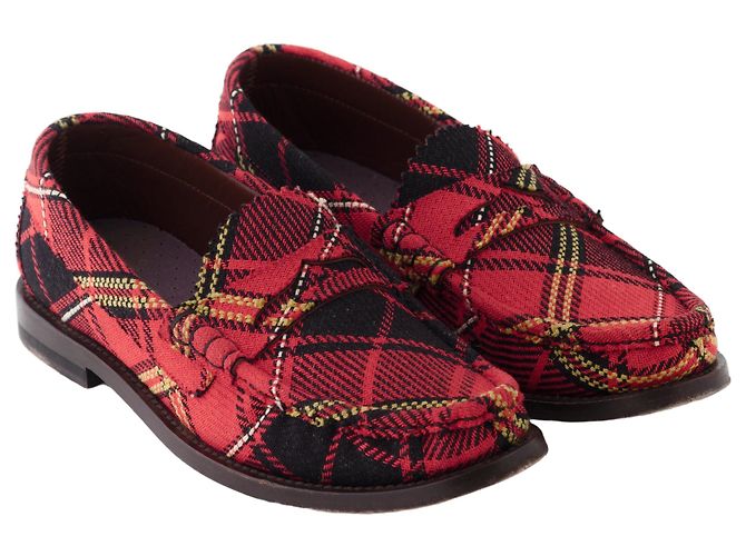 Mocassini a quadri rossi Vivienne Westwood Rosso - vista 3