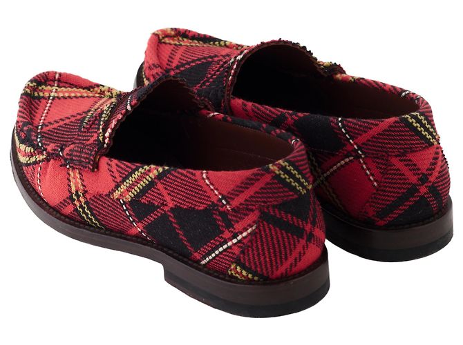 Mocassini a quadri rossi Vivienne Westwood Rosso - vista 4