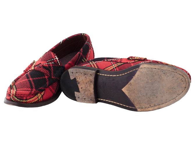 Mocassini a quadri rossi Vivienne Westwood Rosso - vista 6
