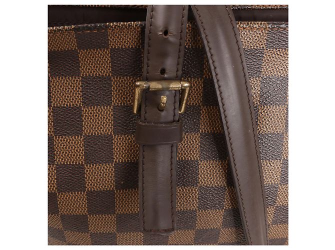 Borsa a Spalla Louis Vuitton Chelsea Damier Ebene in Marrone N51119 Rosso - vista 10