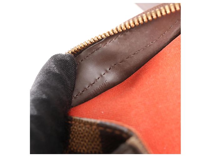 Borsa a Spalla Louis Vuitton Chelsea Damier Ebene in Marrone N51119 Rosso - vista 13