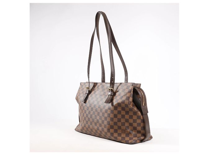 Borsa a Spalla Louis Vuitton Chelsea Damier Ebene in Marrone N51119 Rosso - vista 2