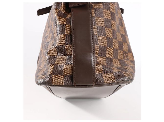 Borsa a Spalla Louis Vuitton Chelsea Damier Ebene in Marrone N51119 Rosso - vista 9