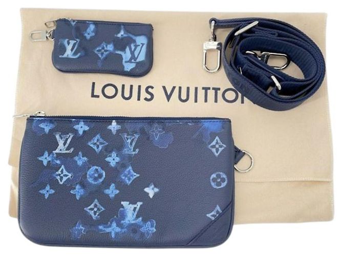 Louis Vuitton – Trio Messenger Monogram Ink Watercolor Blu - vista 8