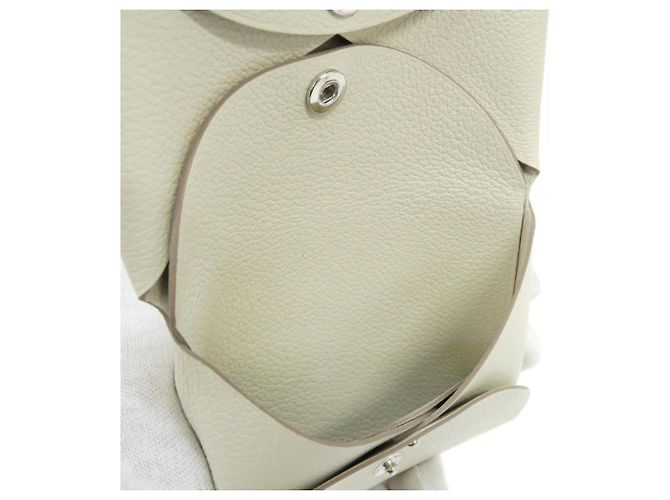 Monedero Duo Calvi de Hermès Blanco - vista 3