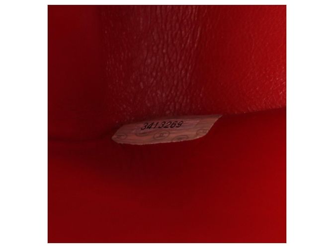 Borsa a spalla in pelle di vitello grana rossa Chanel Rosso - vista 5
