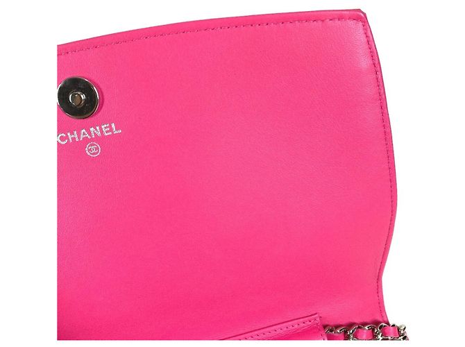 Cartera de cadena de cuero patentado rosa Chanel - vista 16