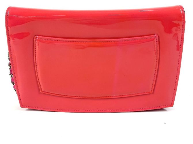 Cartera de cadena de cuero patentado rosa Chanel - vista 2