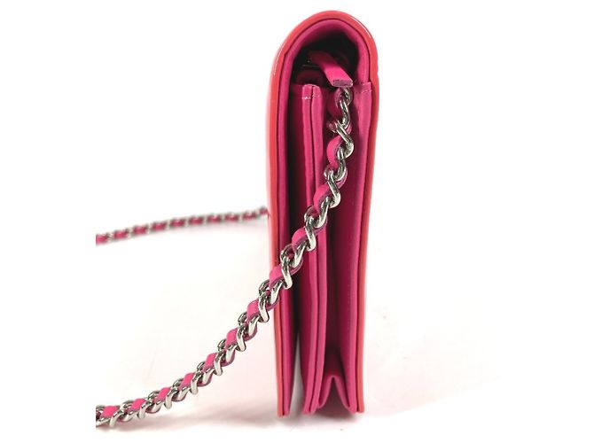 Cartera de cadena de cuero patentado rosa Chanel - vista 3