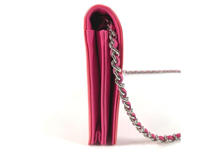 Cartera de cadena de cuero patentado rosa Chanel - vista 4