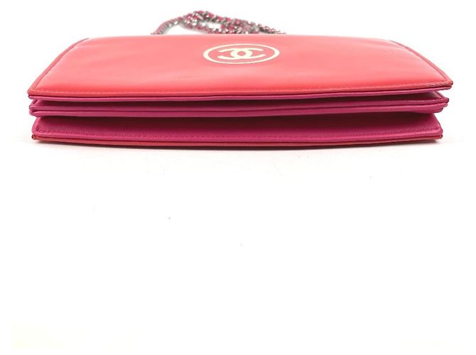 Cartera de cadena de cuero patentado rosa Chanel - vista 5