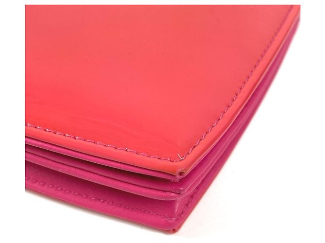 Cartera de cadena de cuero patentado rosa Chanel - vista 6
