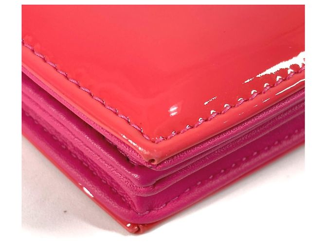 Cartera de cadena de cuero patentado rosa Chanel - vista 7