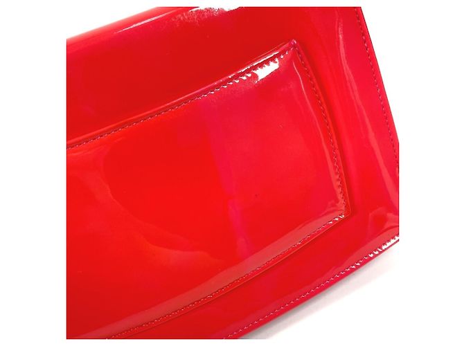 Cartera de cadena de cuero patentado rosa Chanel - vista 9