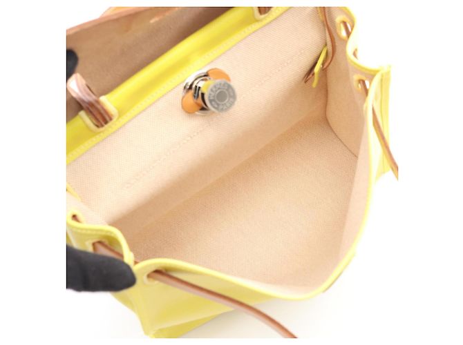 Berline Borsa Hermès Airbag Zip PM Marrone D'oro Giallo - vista 3