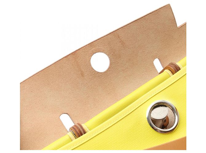 Berline Borsa Hermès Airbag Zip PM Marrone D'oro Giallo - vista 7