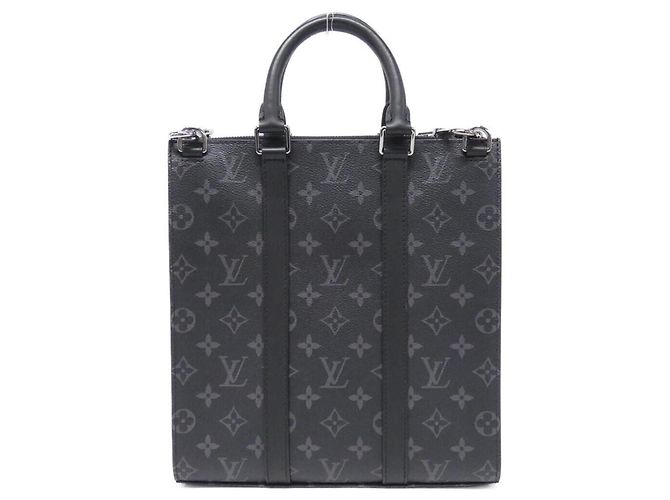 Borsa Cross Sac Plat Monogram Eclipse Louis Vuitton Nero Monogramma - vista 2