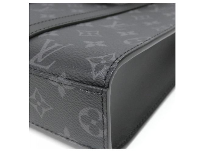 Borsa Cross Sac Plat Monogram Eclipse Louis Vuitton Nero Monogramma - vista 3