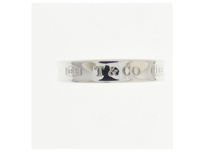 Tiffany & Co Anello stretto in argento Tiffany 1837 - vista 2