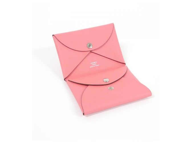 Monedero Calvi Duo de Hermès Rosa - vista 2