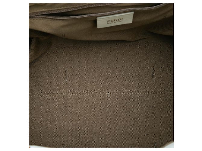 Fendi Weißes Leder FF Tote - Ansicht 4