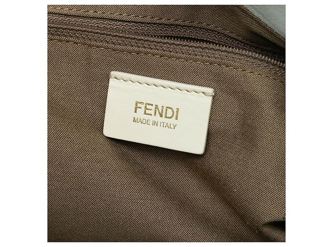 Fendi Weißes Leder FF Tote - Ansicht 5