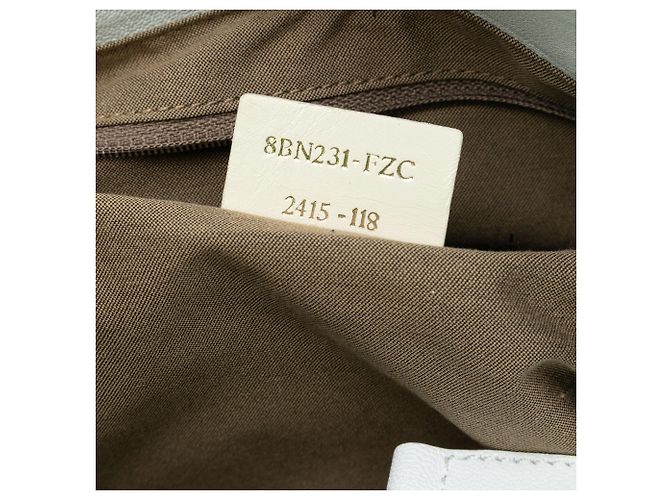Fendi Weißes Leder FF Tote - Ansicht 6