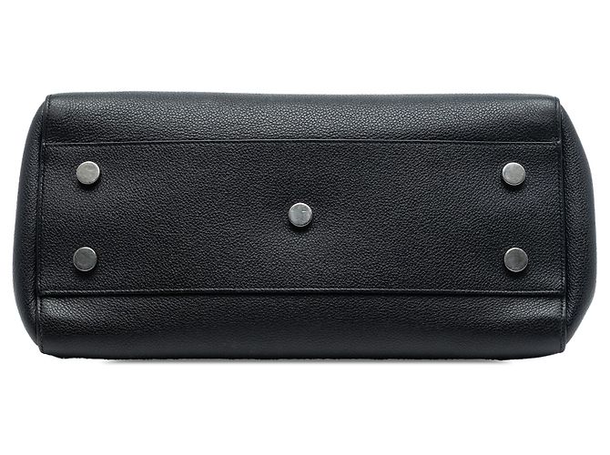 Cabas Rive Gauche Saint Laurent Schwarze kleine genarbte Kalbsleder Rive Gauche Tasche - Ansicht 3