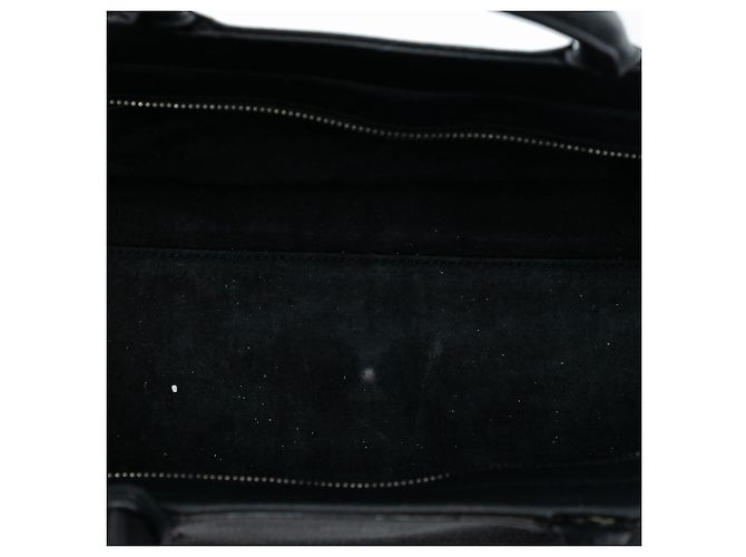 Cabas Rive Gauche Saint Laurent Schwarze kleine genarbte Kalbsleder Rive Gauche Tasche - Ansicht 4