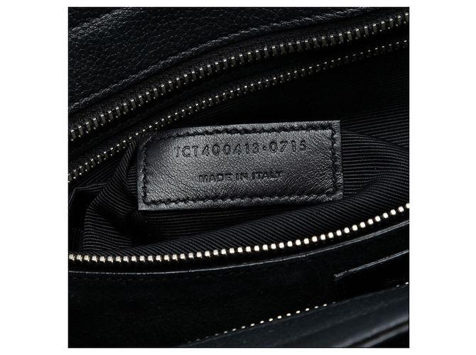 Cabas Rive Gauche Saint Laurent Schwarze kleine genarbte Kalbsleder Rive Gauche Tasche - Ansicht 6