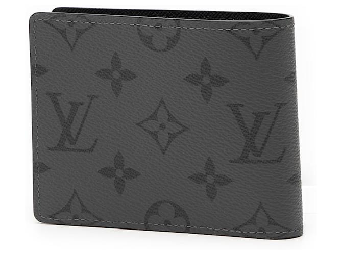 Louis Vuitton Graue Monogram Eclipse Reverse Slender Geldbörse Braun - Ansicht 2