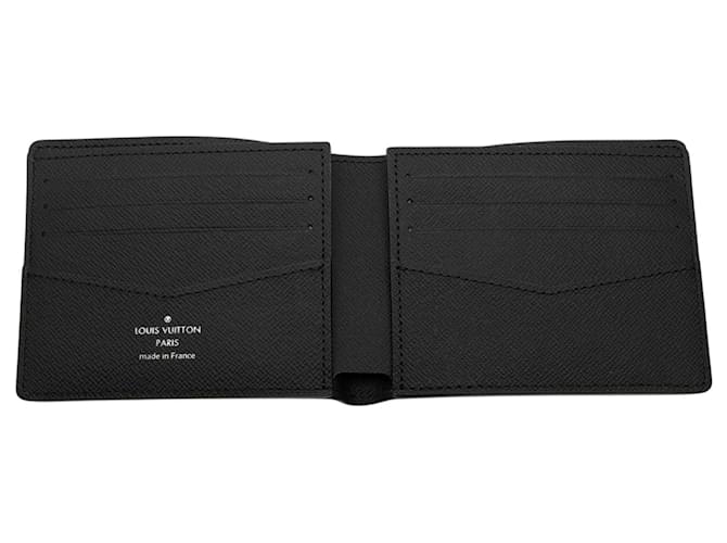 Louis Vuitton Graue Monogram Eclipse Reverse Slender Geldbörse Braun - Ansicht 4
