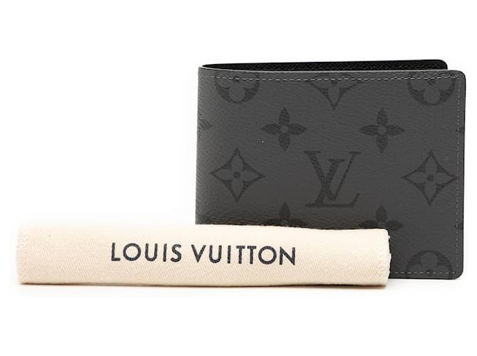 Louis Vuitton Graue Monogram Eclipse Reverse Slender Geldbörse Braun - Ansicht 7