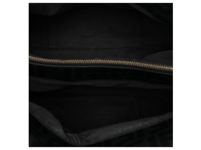 Fendi Grande Tote Mia in Tela Zucca Nera Nero - vista 4