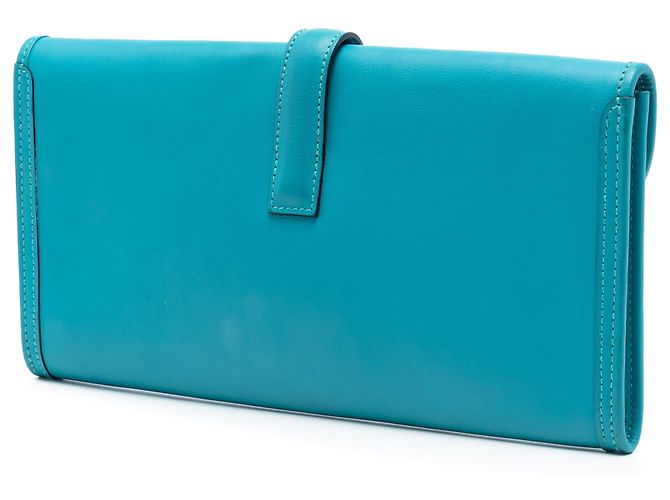 Hermès Jige Elan 29 in pelle Swift blu Turchese - vista 2