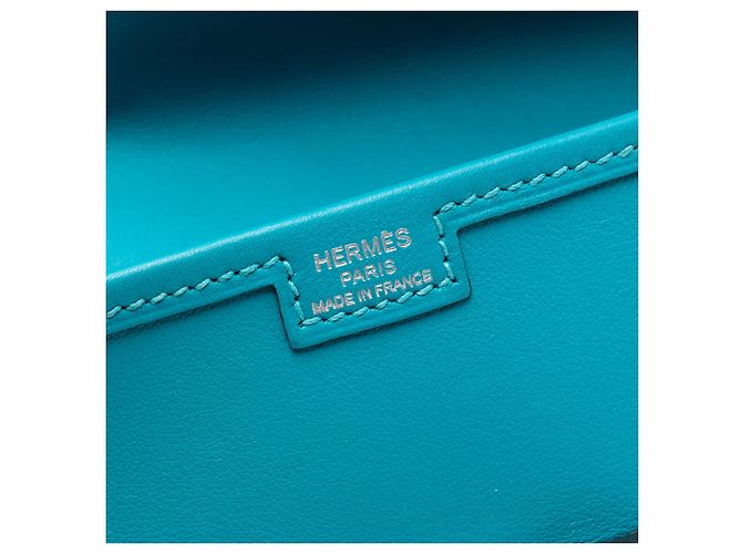 Hermès Jige Elan 29 in pelle Swift blu Turchese - vista 5