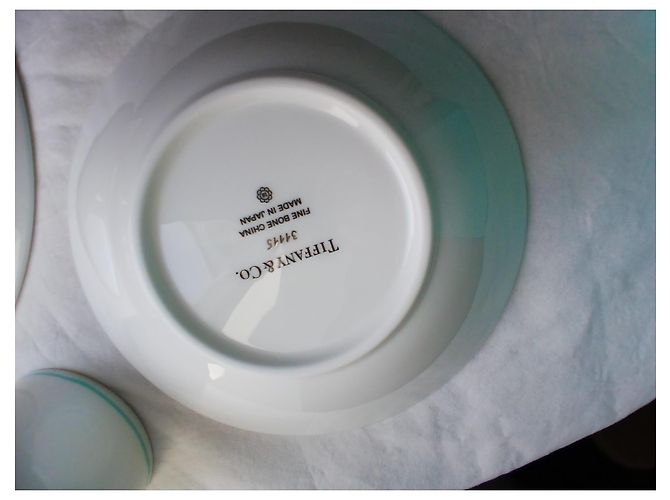 Tiffany & Co Set of 3 Plate and Cup in White and Blue - view 6