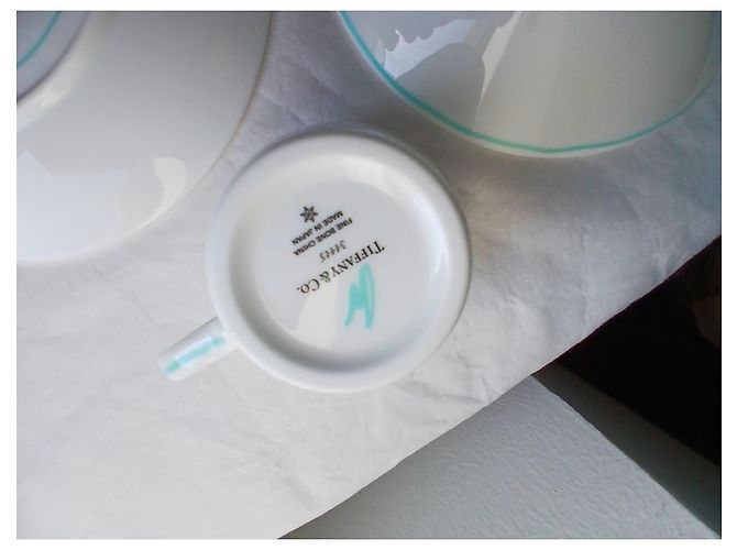 Tiffany & Co Set of 3 Plate and Cup in White and Blue - view 7