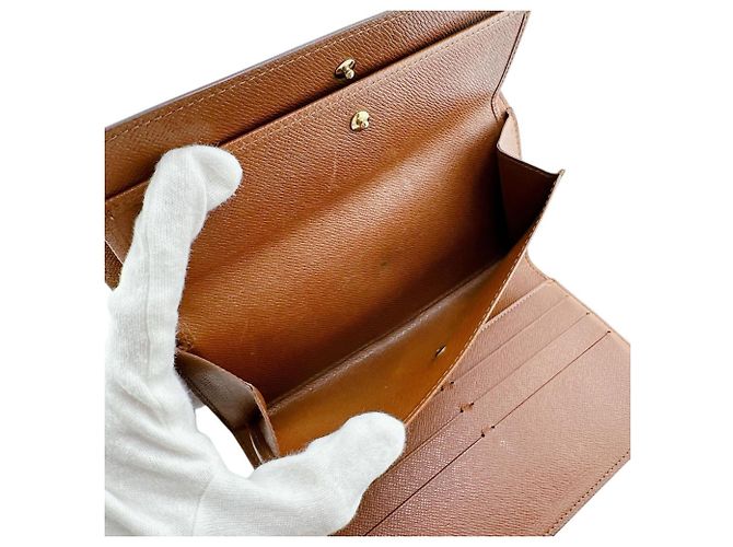 Cartera Larga Porte Tresor Internacional Louis Vuitton Castaño - vista 11