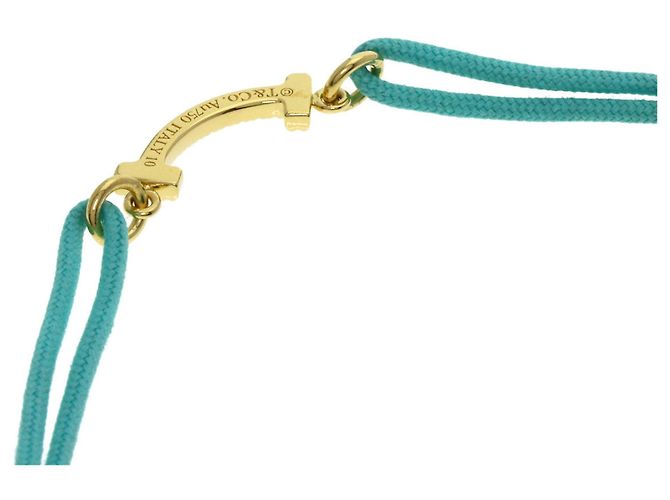 Tiffany T Bracciale in corda blu mini diamante T Smile di Tiffany & Co. - vista 3